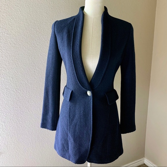 St. John Jackets & Blazers - St. John • Navy Blue Chain Knit Jacket • Size 2